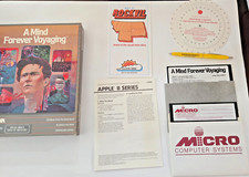 INFOCOM A MIND FOREVER VOYAGING Apple II/E/GS CIB Has Pen and code wheel