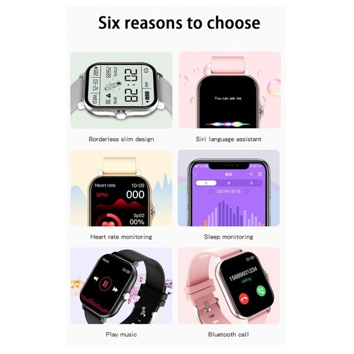 Smart Watch Bluetooth Call Fitness Tracker Heart Rate Blood Pressure SportWatch - 第 5/16 張圖片