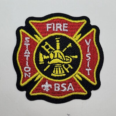BSA Fire Station Visit Patch Cub Boy Girl Venturing Scouts BSA OP023.