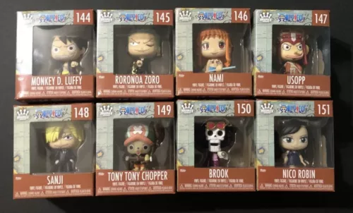 Funko Pop Minis ONE PIECE FULL SET Zoro Luffy Nami Sanji Usopp Chopper With Box