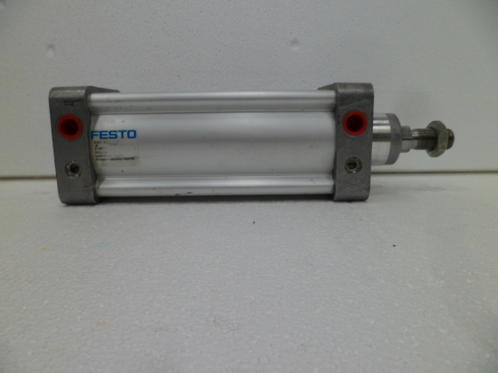 FESTO DNU-80-125-PPV-A PNEUMATIC CYLINDER BORE 80mm.X STROKE 125mm.145 psi. NOS