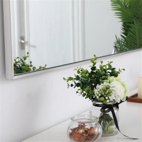 Elegant Decor Eternity 60" x 24" Contemporary Metal Frame Mirror in Silver - Picture 11 of 12