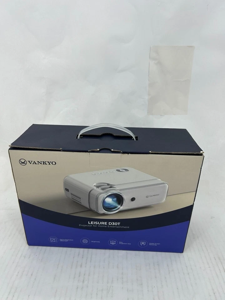 Vankyo Leisure D30T 720p 100 ANSI Wi-Fi Mini Projector - White..... - Image 3 of 3