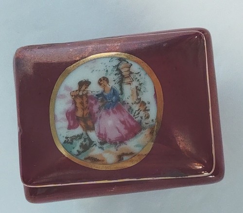 Trinket Box Signed Staffordshire Hinged Porcelain , Plus Lot Of 6 Others Unique - Picture 7 of 13