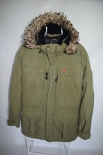 Fjallraven Yupik Parka Hydratic Insulated Army Green Winter Jacket Hood Mens XL