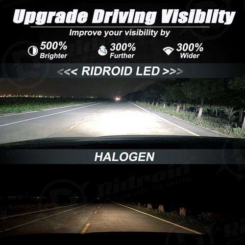 PAIR 7" LED Headlights w/Start-up Gradient Welcome Halo For VW Beetle Classic - Picture 12 of 19