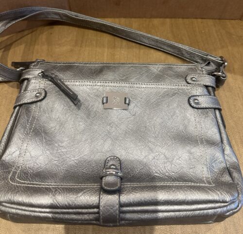 Style & Co Crossbody & Shoulder Bag Metallic Grey hb4 - Picture 3 of 6