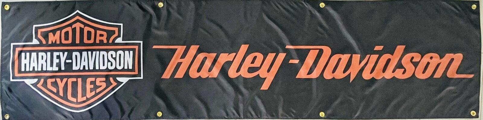 HARLEY-DAVIDSON MOTORCYCLES 2X8FT FLAG BANNER MAN CAVE GARAGE