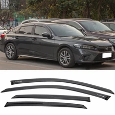 Fits 22-26 Civic 4DR Rain Window Visor Guard Vent Deflector Smoke Acrylic 4PCS