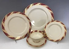 Lenox BELLEVUE Maroon 5 Piece Place Setting