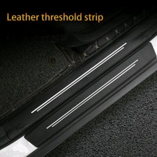 4x Carbon Fiber Stickers Car Door Plate Sill Scuff Film Anti-Scratch Accessories