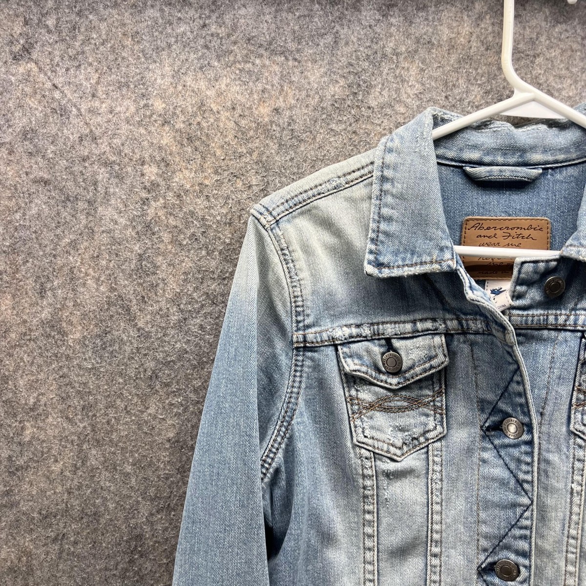 Abercrombie & Fitch Jacket Women Large Ladies Blue Denim