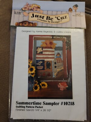 SUMMERTIME SAMPLER Quilt Pattern, sunflower boat birdhouse melon 20.75x26.5 New