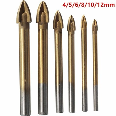 Glass Drill Bit Set Alloy Titanium 