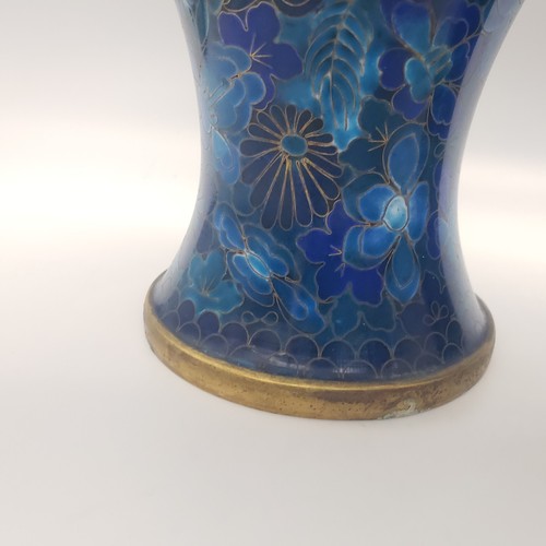 Pair of Vintage Chinese Cloisonne Champlevé Enamel Vases with Floral Motifs READ - Picture 8 of 20