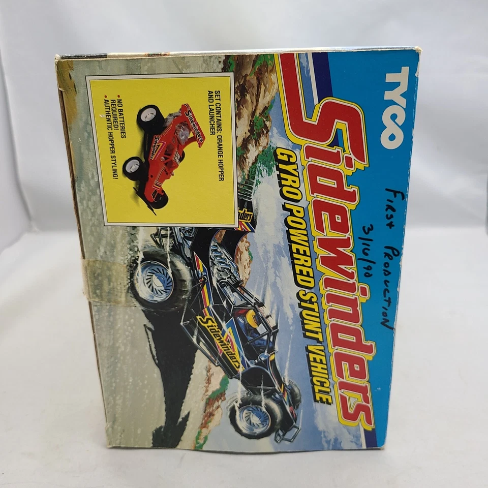 TYCO 1990 GIROSCOPIO MOTORIZADO SIDEWINDERS TOLVA NARANJA CON LANZADOR Nueva Caja Abierta Foto 4 de 4