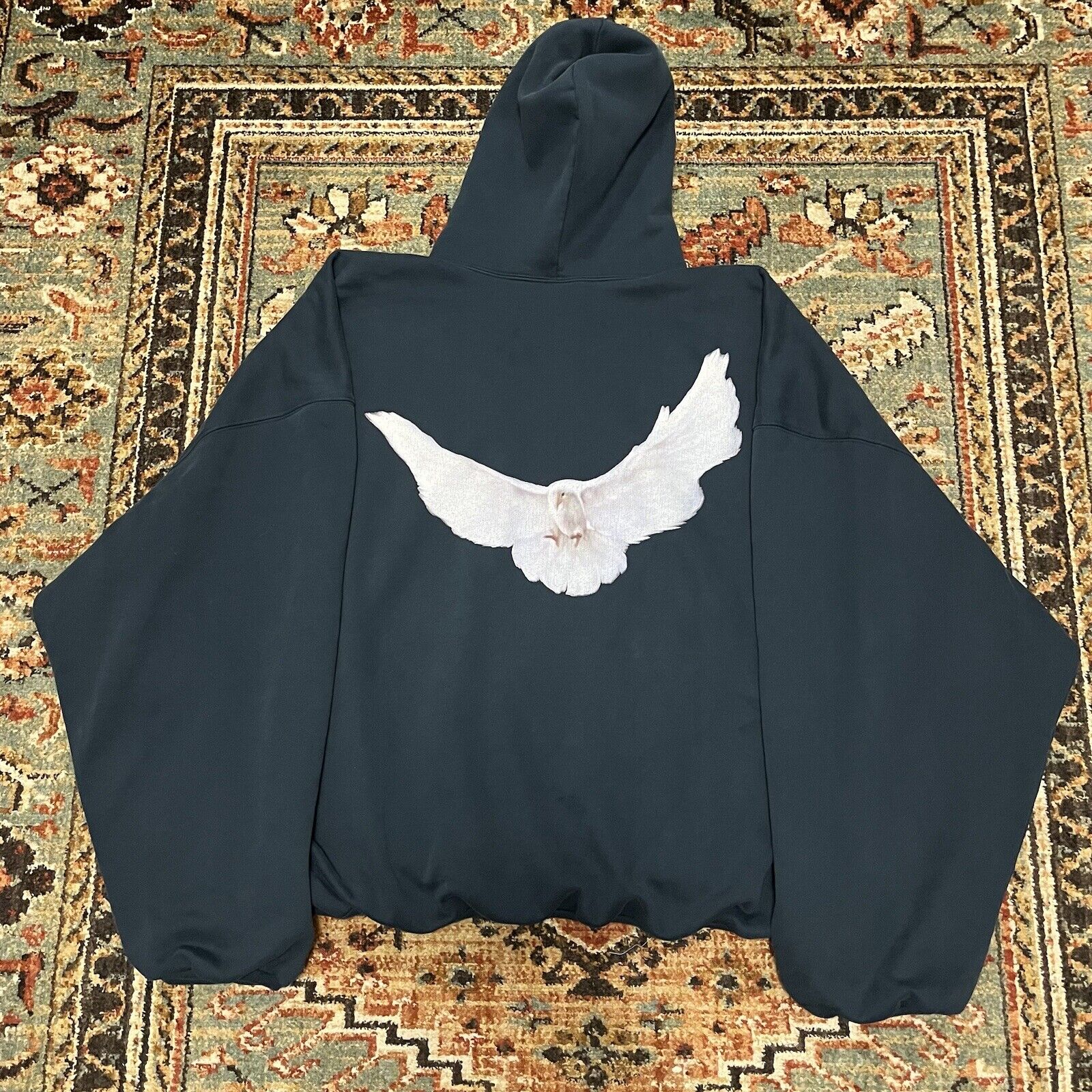 Yeezy x Gap Balenciaga Dove Hoodie Earth Blue XL Authentic Donda Kanye West  Rare