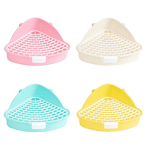 Small Pet Toilet Tray Rabbit Guinea Pig Litter Tray Toilet Triangle Corner Box
