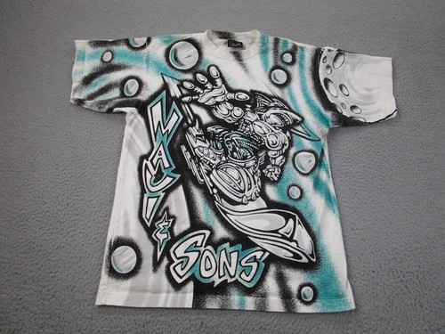 VINTAGE Maui & Sons Shirt Mens L, XL 90s Surf AOP All Over Print 1990s