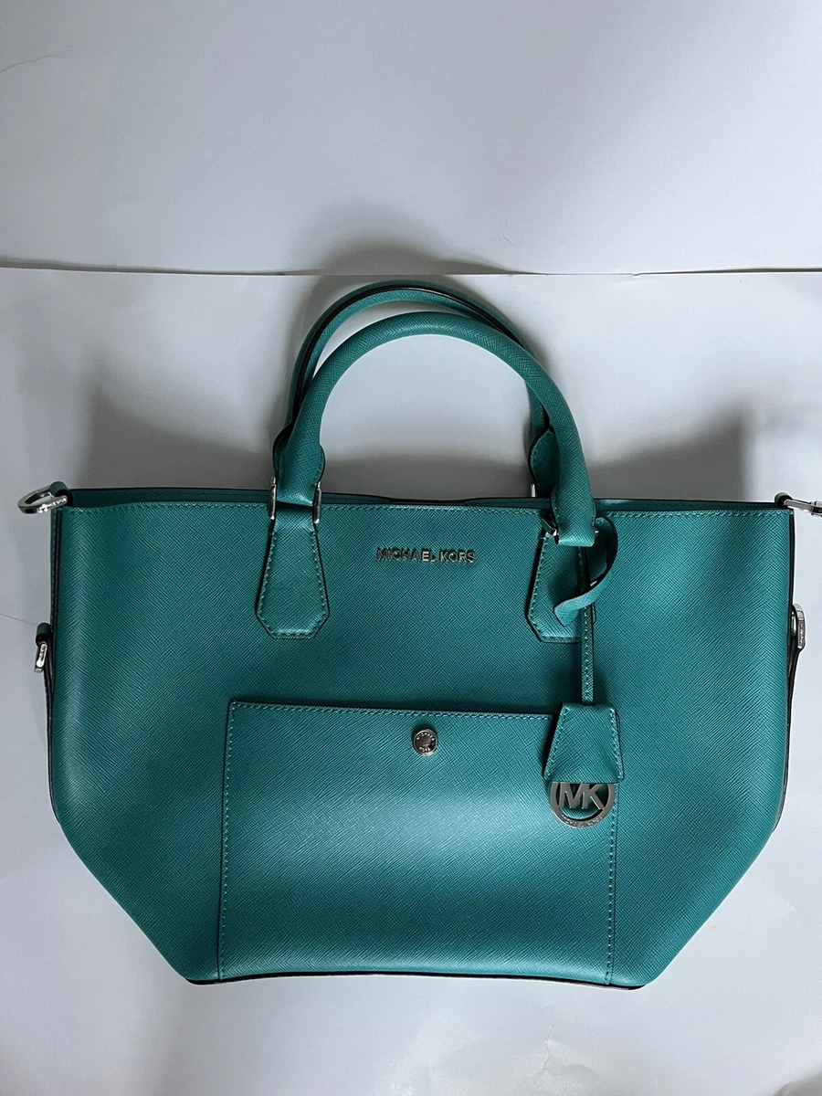 Michael kors teal best sale handbag