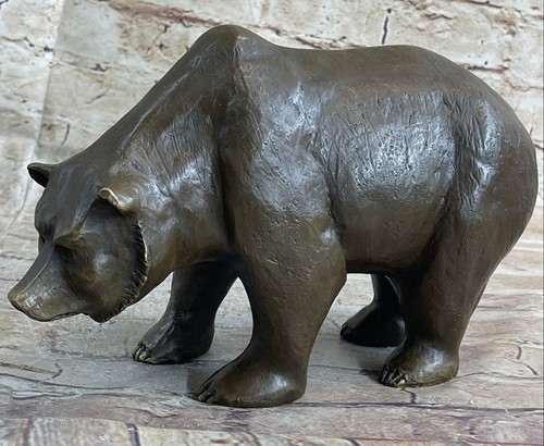 Western Art Black Bear Mother Large Bronze Statue Sculpture Figurine Figure - Picture 5 of 10