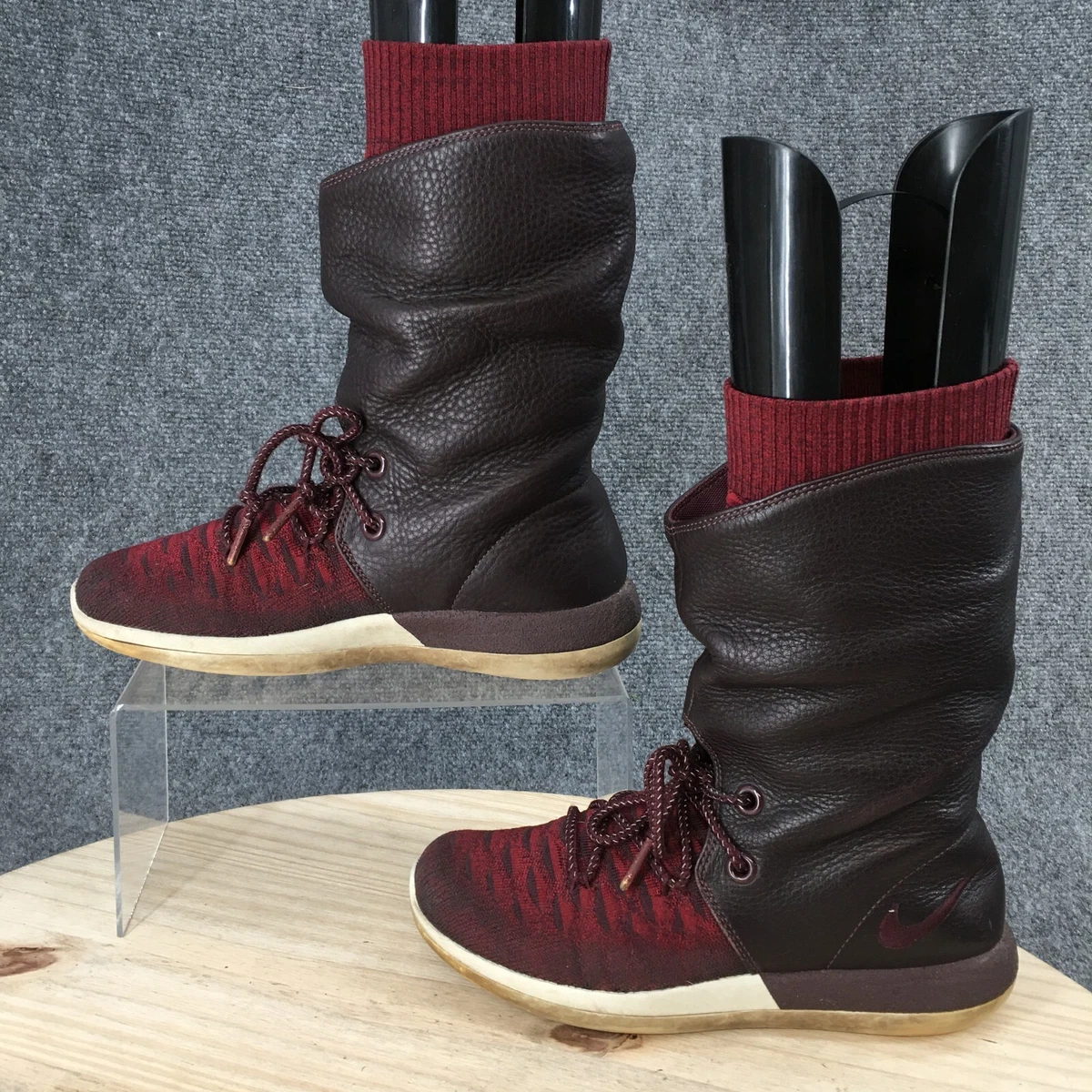 Nike roshe hotsell flyknit maroon