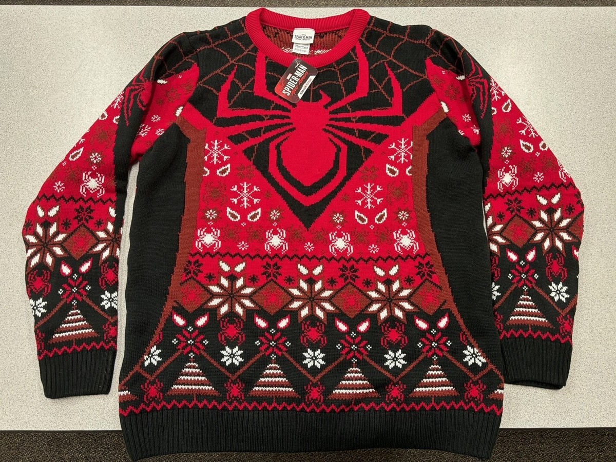 Spider-Man Miles Morales Christmas Xmas Holiday Sweater Marvel 2xl 3xl xxl  xxxl