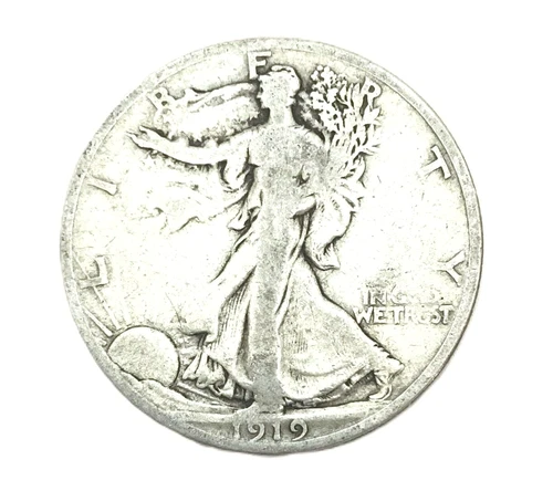 1919-S Walking Liberty Half Dollar  Silver Coin