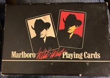 Marlboro Poker Sz Playing Cards 2 Decks Wild West Philip Morris 1 Sealed, 1 Open