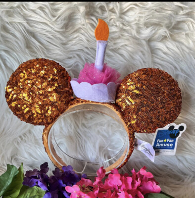 Happy Birthday Cupcake Cake  // Disney Parks Minnie Mickey Ears Headband Happy Birthday Disney Parks Minnie Mickey Ears cupcake cake  main image 3