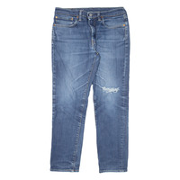 LEVI'S 511 Jeans Distressed Mens Blue Slim Straight Stone Wash W34 L32