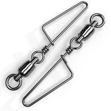 Dr.Fish 20X Ball Bearing Swivels Coastlock Snap 100% Stainless Steel 45-440Lb