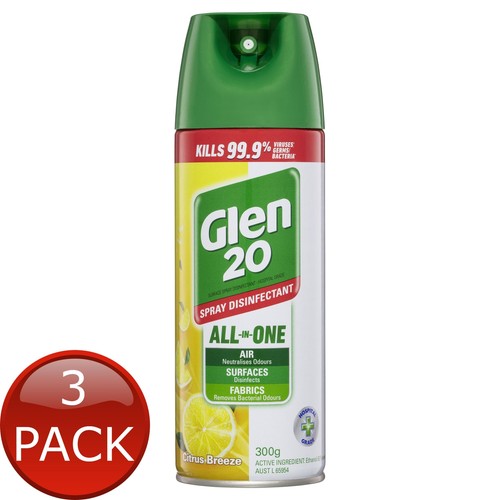 3 x Glen20 Spry Citrus Breeze 300G