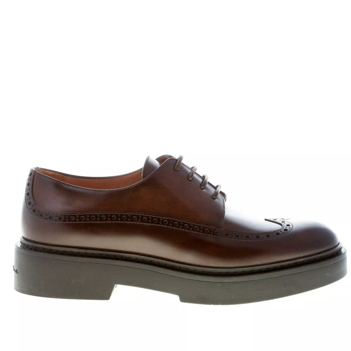 Santoni leather derby shoes - Brown