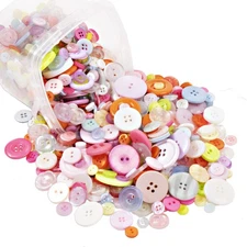 700 Pcs Macarone Color Buttons for Crafts Assorted Size for Sewing DIY