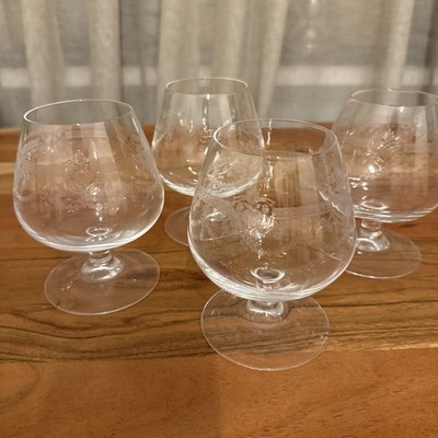 4 Cristal dArques Dampierre Cognacschwenker G195 H12 D6 Kristall geätzt Vintage