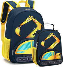 Backpack for Kids Boys Girls Preschool Kindergarten Bookbag Set with Lunch Box T