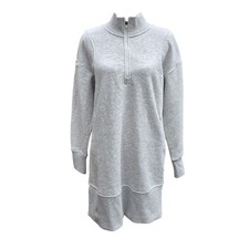 Xersion -875 NWT Womens Classic Fleece Quarter Zip Sweatshirt Dress Gray Size M