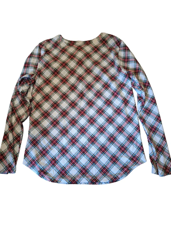 Juego de pijama de 2 piezas LAUREN RALPH LAUREN etiqueta negra a cuadros pequeños Foto 3 de 4