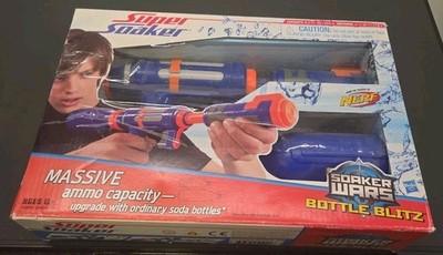 NEW Hasbro Super Soaker 2009 BOTTLE BLITZ Water Pistol BLASTER Blue #20896