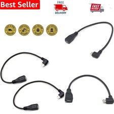90 Degree Micro USB Male to Female Extension Cable - Fast Data Transfer 2-Pack