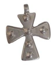 Vintage Handmade Traditional Ethiopian Silver Cross pendant Neck Cross