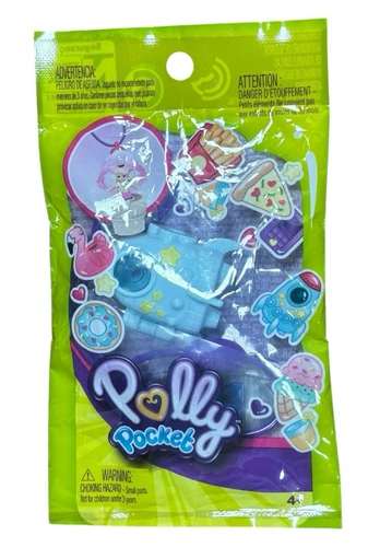 Polly Pocket Tiny Takeaway SPACESHIP ROCKET Necklace Jewelry & Mini Figure NEW