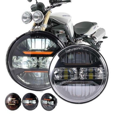 für Triumph Street Triple Rocket III, 2 LED-Scheinwerfer 5.75 E-Nummer