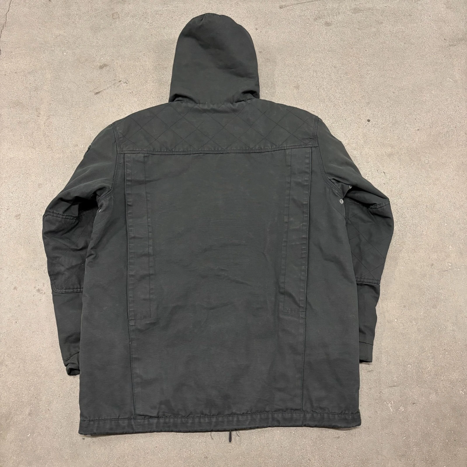 Oakley Tactical Field Gear Parka Jacket Mens XL Black Cotton Full Zip Hooded image 2