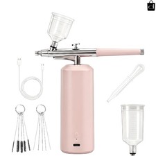 Airbrush Kit with Compressor, 48PSI Cordless Air Brush Set with 0.3mm Nozzle, Re