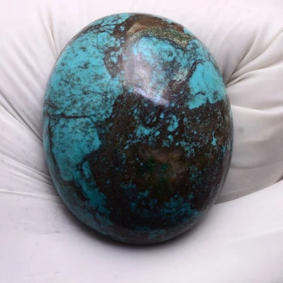 Erdig Farbtöne ~ 89.00 CT Natürlich Tibbet Türkis 37mmx30mm Oval Unbehandelt - Bild 1 von 4