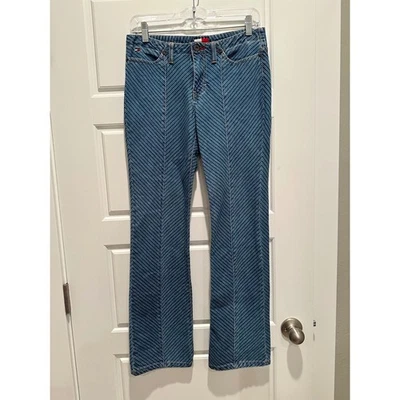 Vintage Tommy Hilfiger Jeans Y2K Striped Denim Bootcut 29 x 29 - Image 1 of 4
