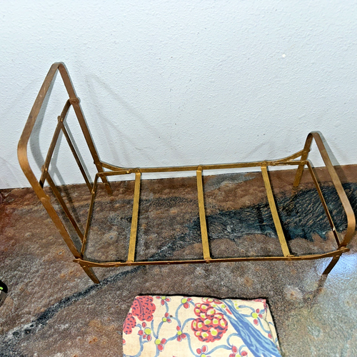 Antique Rivited steel 12" x 6" doll bed - Picture 8 of 9