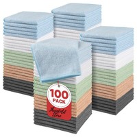 100x Face Cloth Towels 100% Egyptian Cotton Wash Cloths Flannels Towels 500GSM